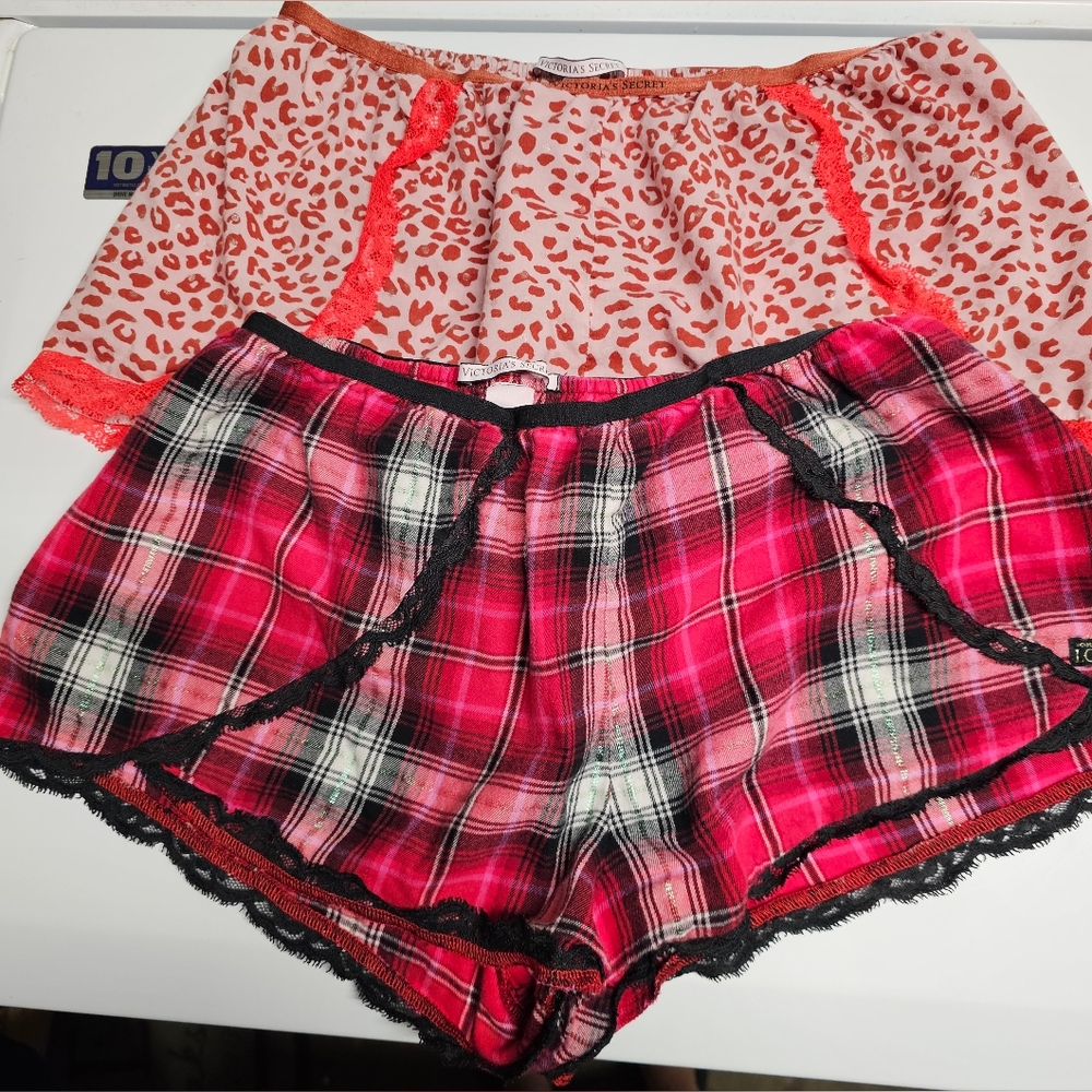 Retro Victoria Secrets Boxer Shorts Size Small EUC Both Pair